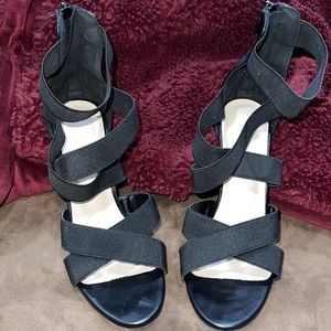 Bandage Strap Black High Heeled Sandal